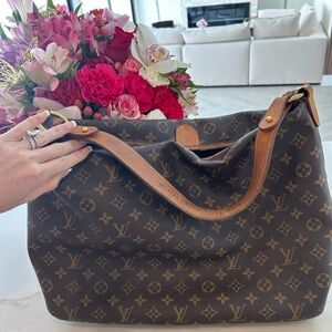 Louis Vuitton Delightful Handbag Monogram Canvas PM Brown